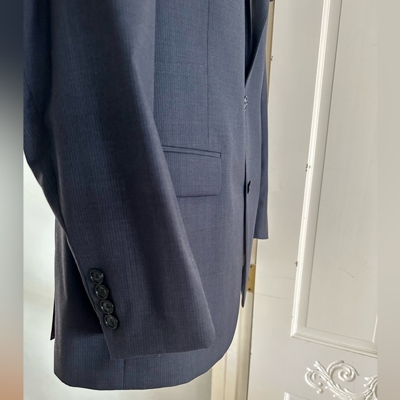 Men’s Suit Like New Navy 44L W38 Kenneth Cole New York sophisticated Business - Picture 6 of 15